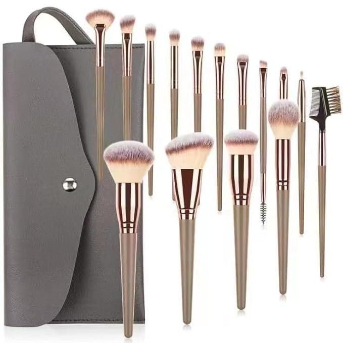 15pcs Professional Makeup Brushes Set Bag Foundation Eyelash Eyebrow Eyeshadow Cosmetic Make Up T... | Amazon (US)