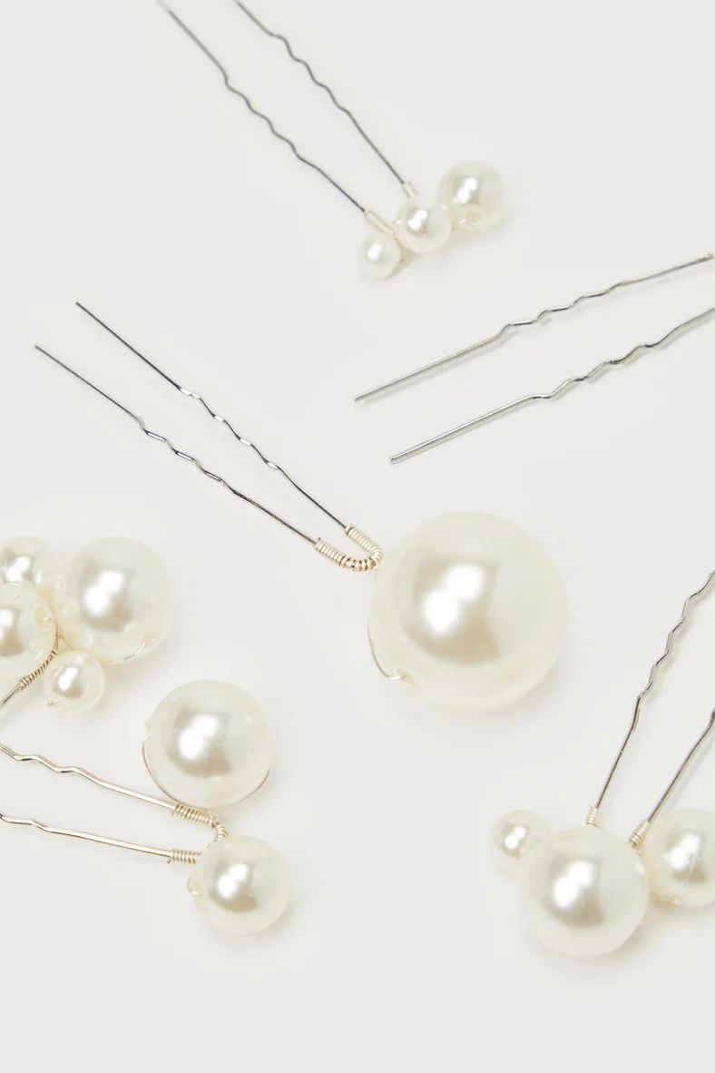 Luminous Luxury White Pearl Hair Pin Set | Lulus (US)