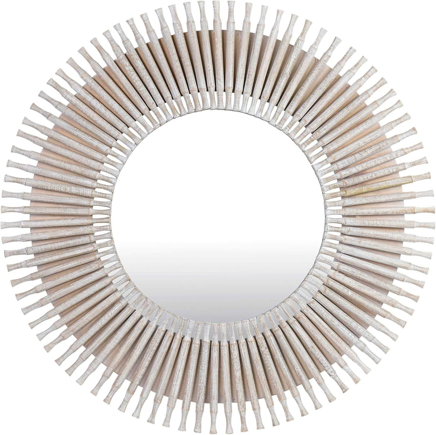 East at Main Circular 47" Mirror for Wall Decor - 1.8” d x 47.24” WXD Large Wooden Round Deco... | Amazon (US)