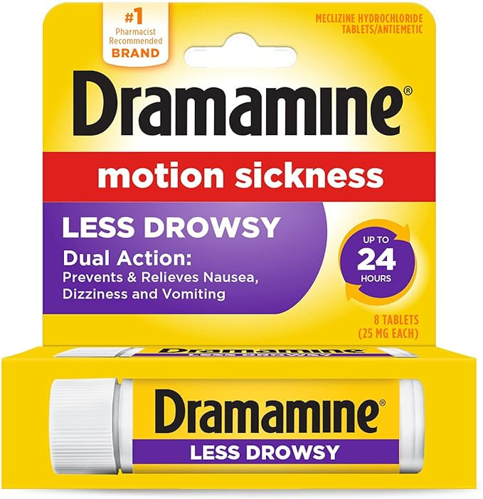 Dramamine All Day Less Drowsy Motion Sickness Relief | 8 Count | Amazon (US)