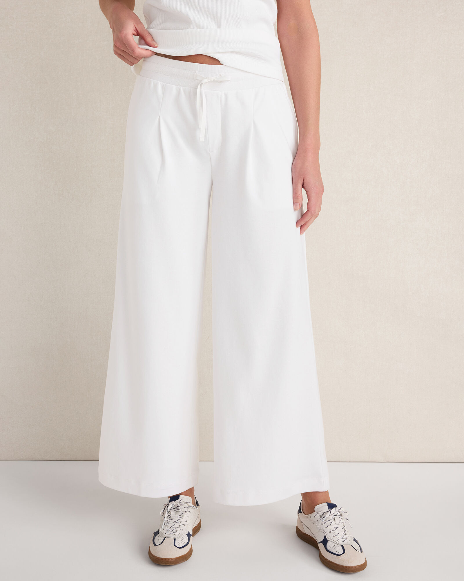 Organic Cotton Interlock Pleated Pants | Haven Well Within
