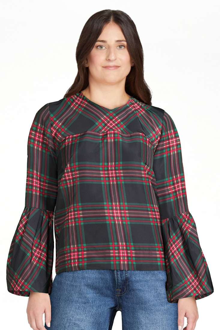 Free Assembly Women's Top with Long Bell Sleeves, Sizes XS-XXXL | Walmart (US)