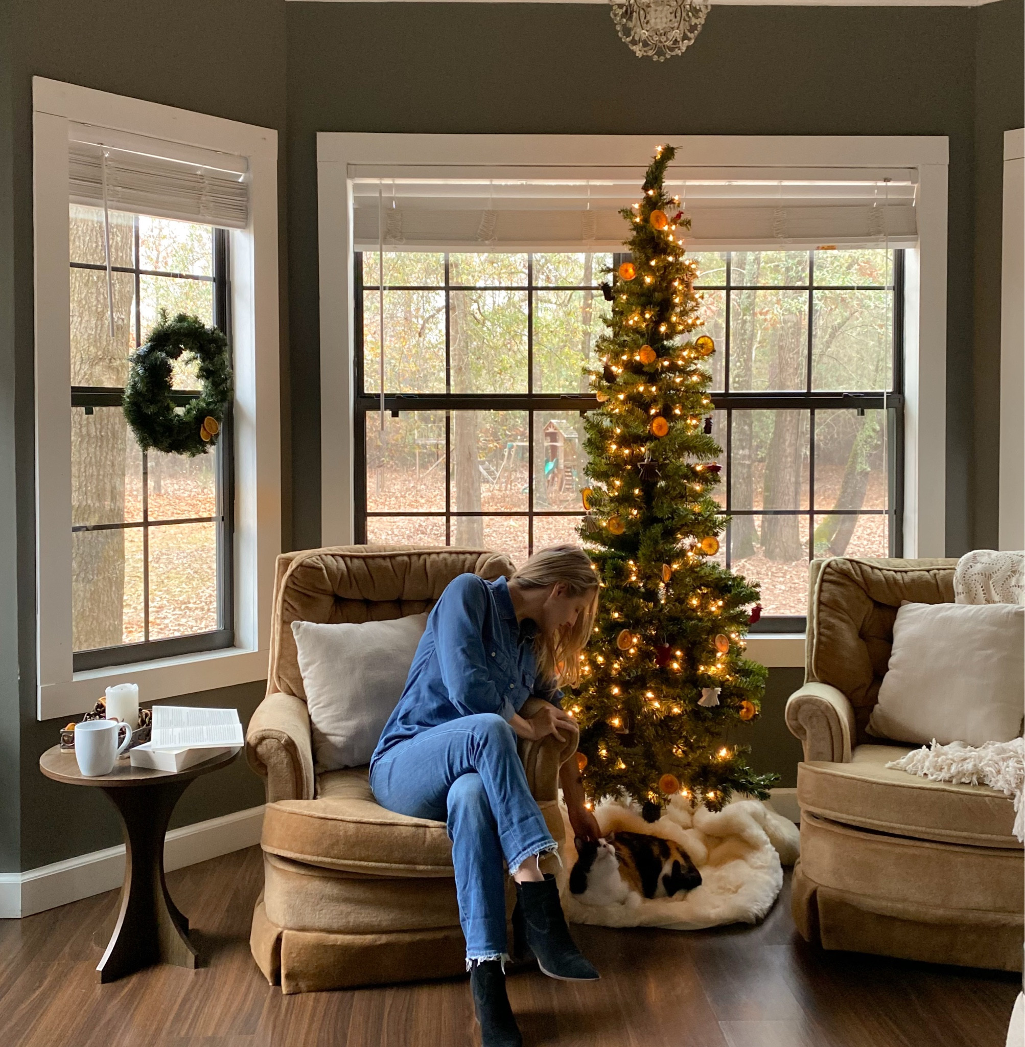 This skinny tree is perfect for a small space 

#LTKCyberWeek #LTKHoliday #LTKSeasonal