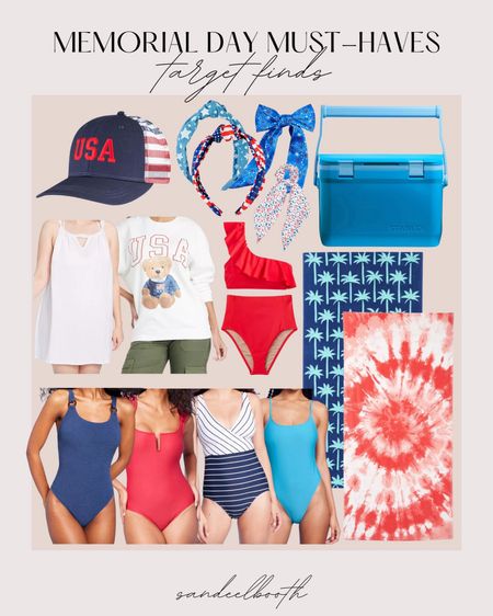 Target finds - summer must haves - July 4th outfits - bathing suits - hair accessories - pool towels -  cooler 

#LTKMidsize #LTKSaleAlert #LTKFamily