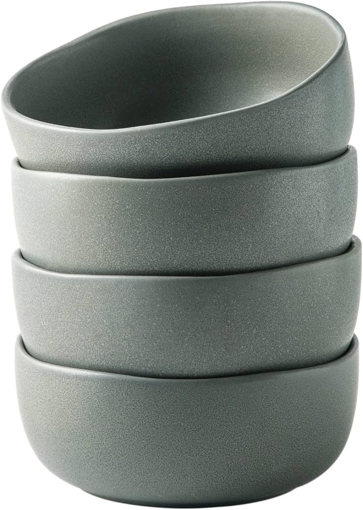 AmorArc Stoneware Cereal Bowls for Kitchen, 28oz Large Ceramic Soup Bowls Set of 4 for Meal, Chip... | Amazon (US)