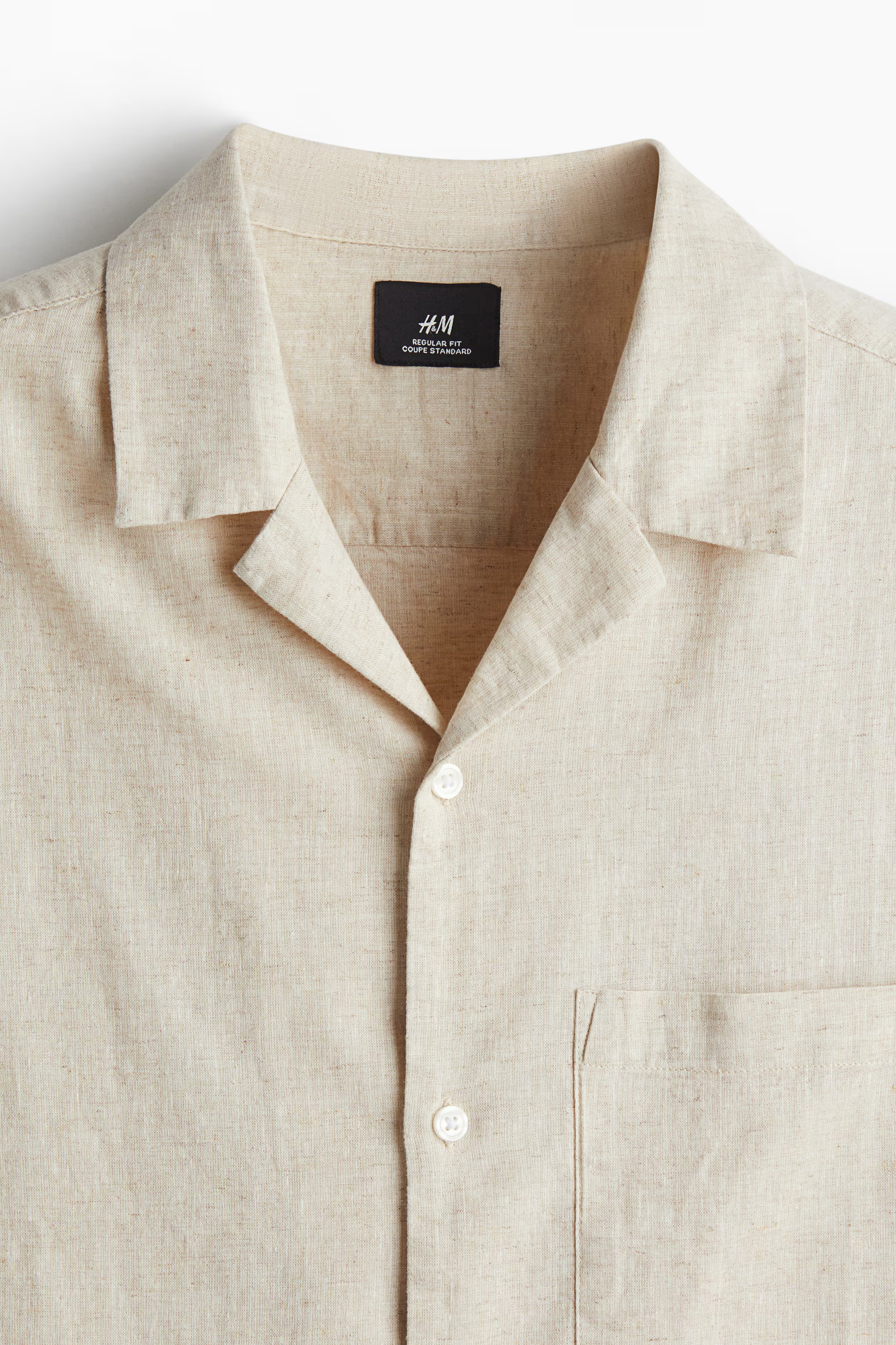 Regular-Fit Short-Sleeved Linen-Blend Shirt | H&M (US + CA)