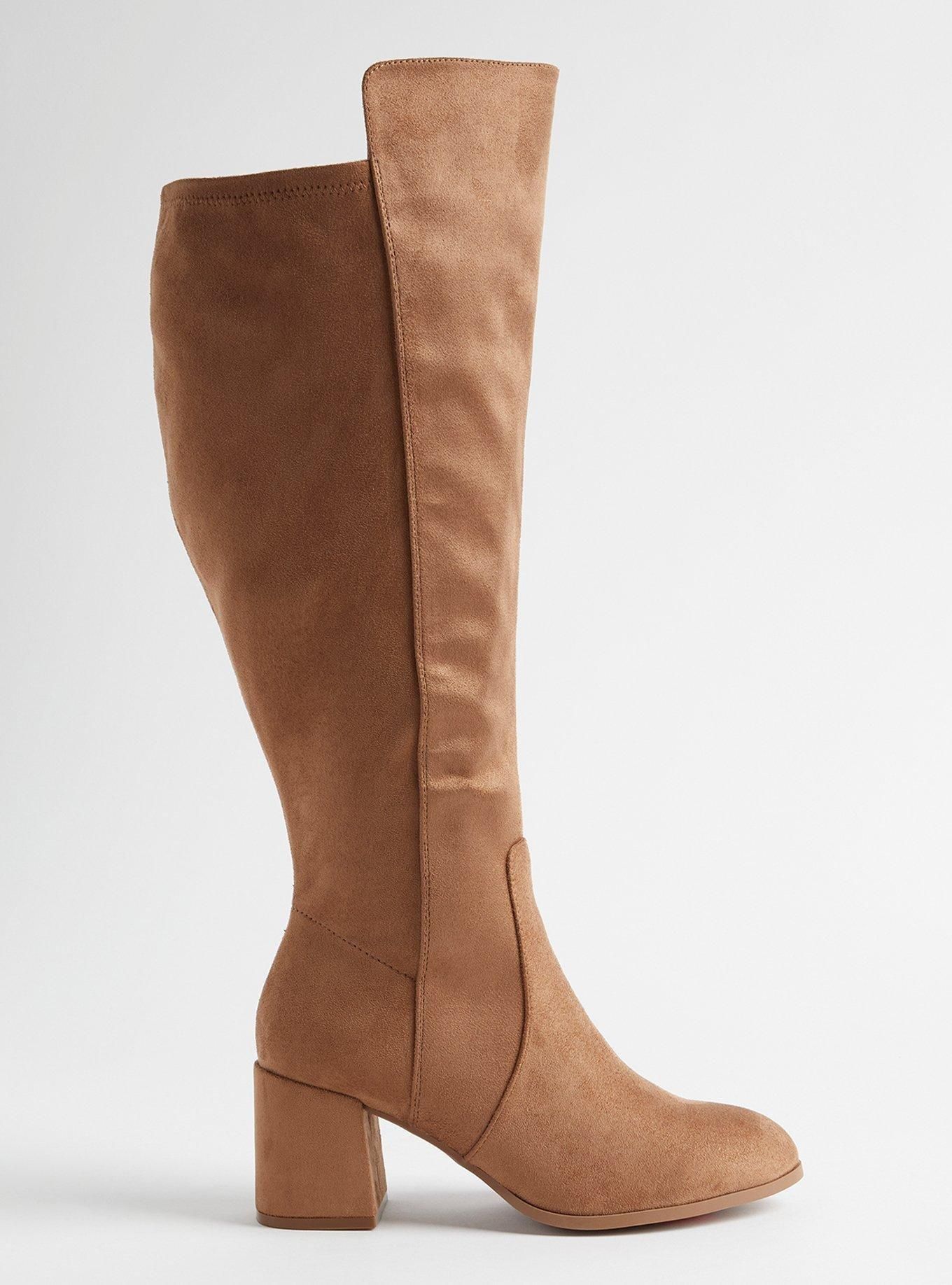 Block Heel Stretch Knee Boot (WW) | Torrid (US & Canada)