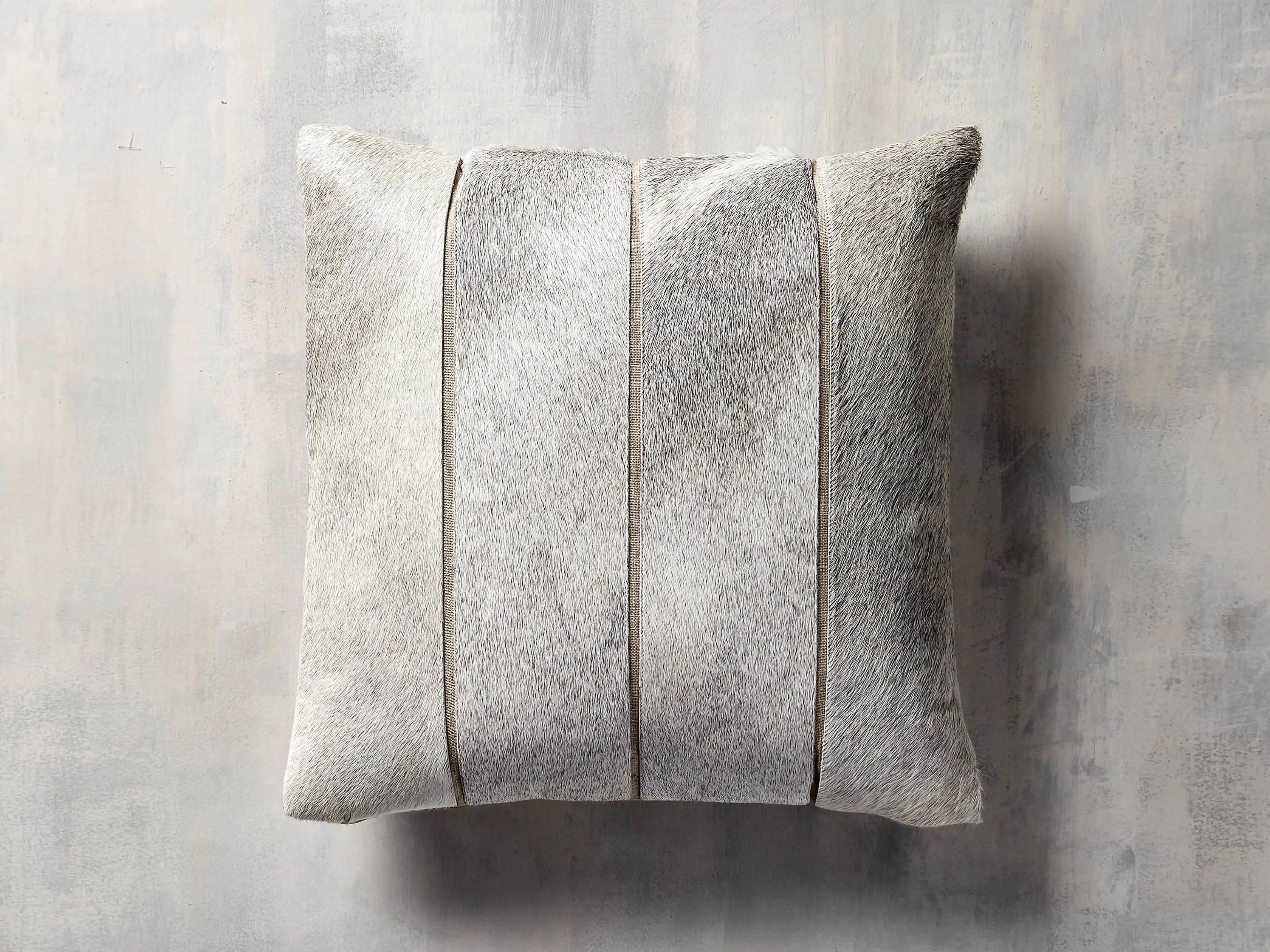 Channel-Stitch Hide Pillow Cover | Arhaus