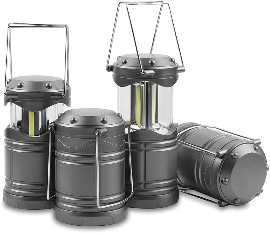 Lichamp LED Lanterns, 4 Pack Pop Up Lanterns for Power Outages, Bright Battery Powered Hanging La... | Amazon (US)