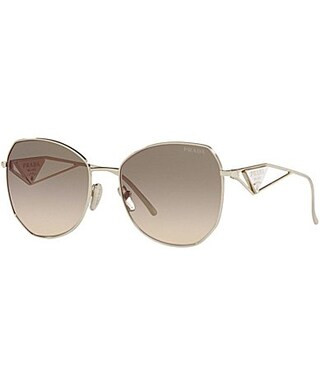 Prada Women's PR 57YS 57mm Round Sunglasses - Pale Gold | Dillard's