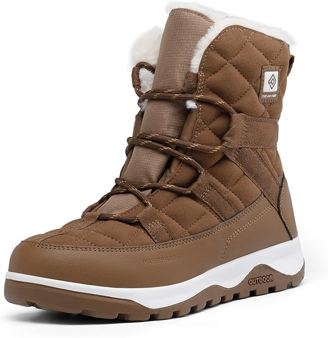 DREAM PAIRS Women's Winter Snow Boots Waterproof Rubber Ankle Booties with Warm Comfortable Faux ... | Amazon (US)