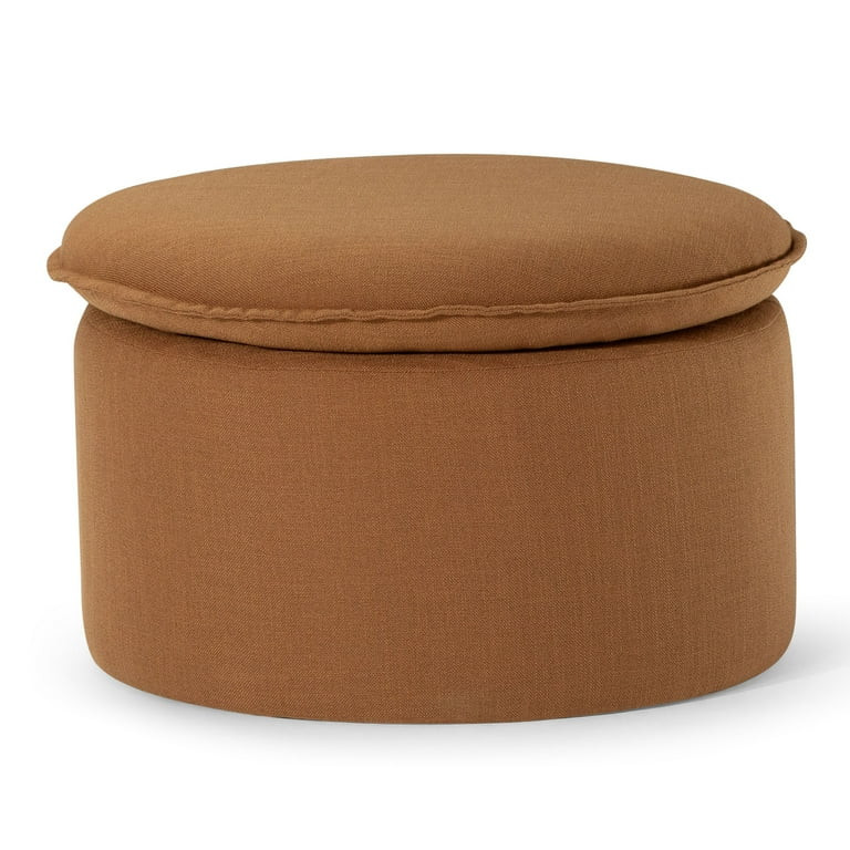 Maven Lane Lyra Contemporary Ottoman in Clay Fabric Upholstery | Walmart (US)