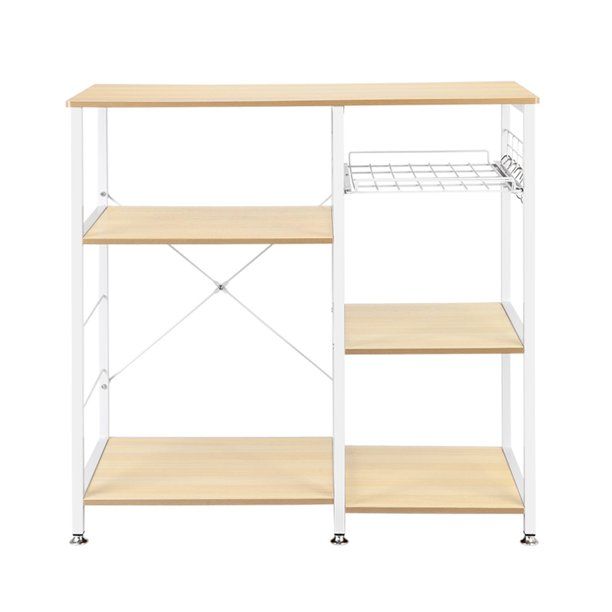 CHOICE 3-Tier Kitchen Baker's Rack 35.5" Microwave Oven Stand with Wire Basket Utility Storage Ca... | Walmart (US)