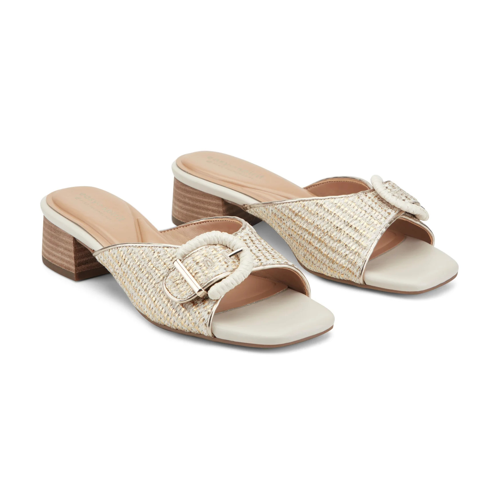 Women's Rosalind Raffia Dress Sandals - Ivory | Easy Spirit | Easy Spirit
