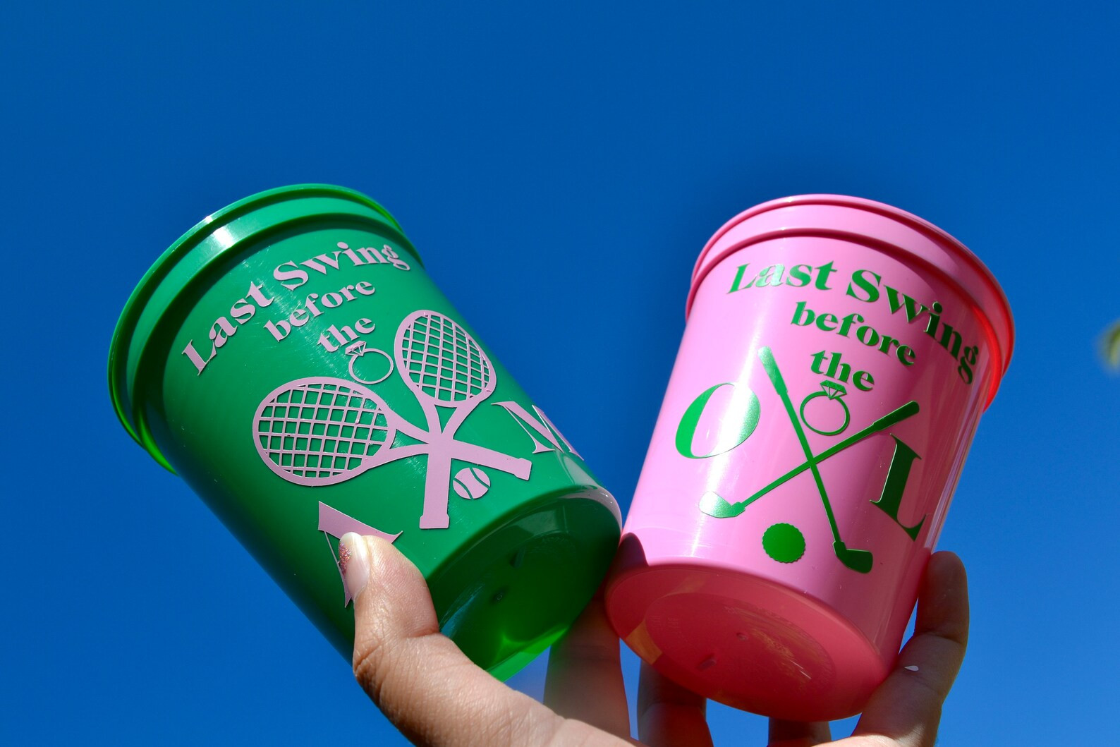 Pink and Green Tennis Bachelorette Party Cups, Golf Bachelorette Party Cups, Preppy Bach, Country... | Etsy (US)