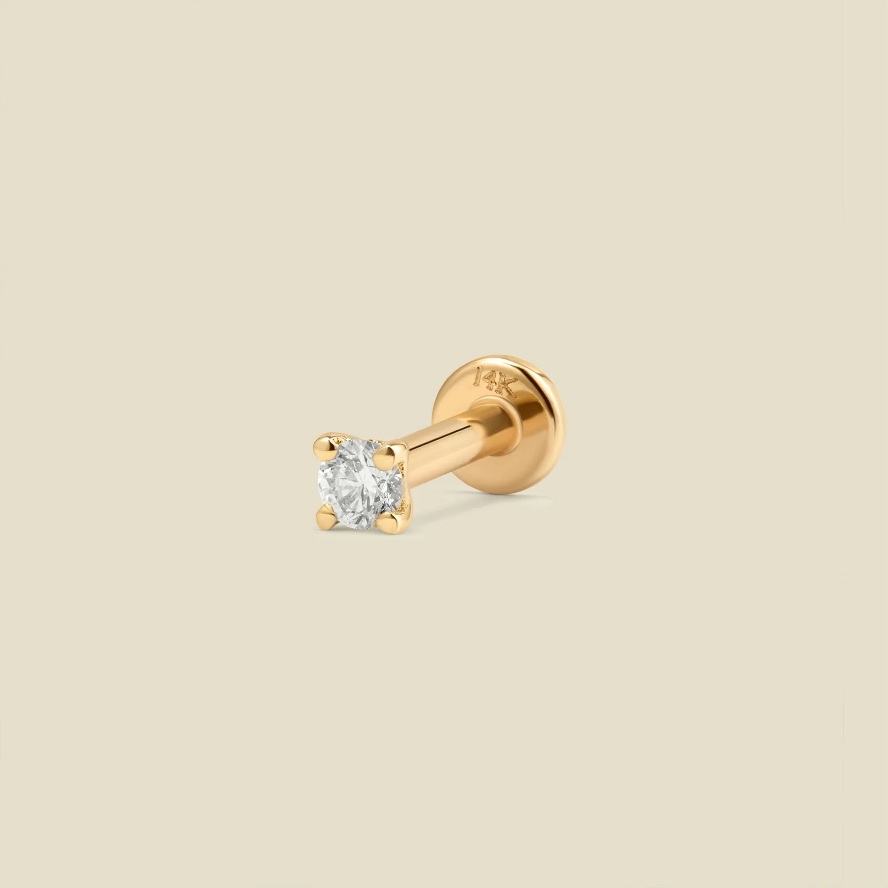 14k Flat Back Diamond Stud Earrings | Made By Mary | Made By Mary | Made By Mary