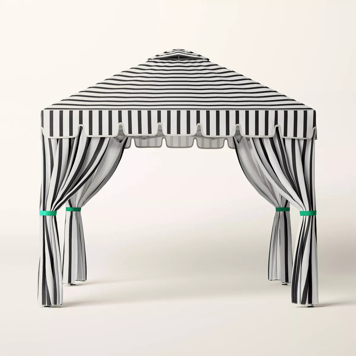 10' Stripe Tent with Partition Black/Cream/Green - kate spade new york x Target | Target
