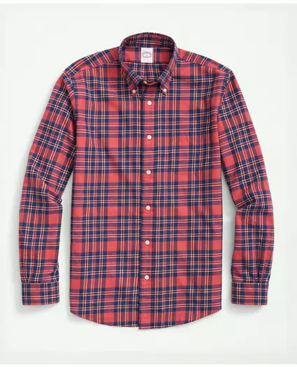 Archival Brushed Twill Plaid Shirt | Brooks Brothers