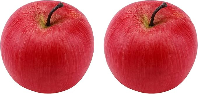 HEVSTIL 2Pack Artificial Apple, Fake Apple Fake Fruit Artificial Fruits Lifelike Simulation for D... | Amazon (US)