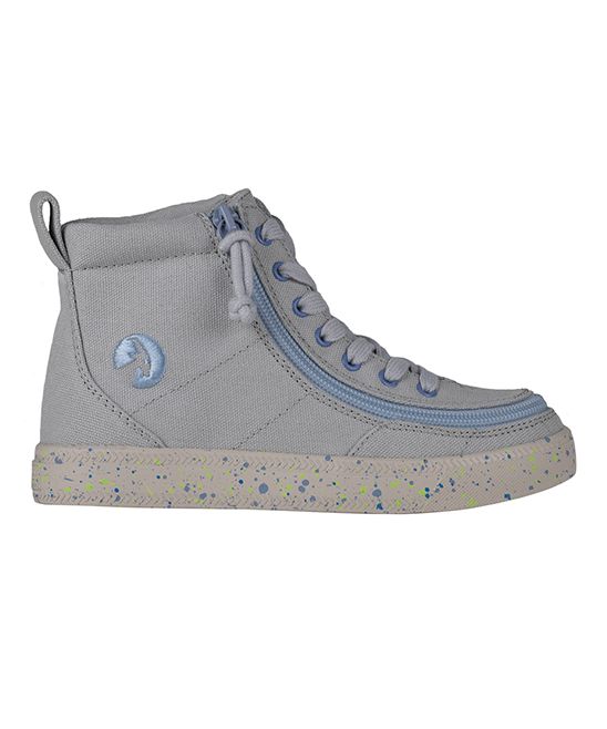 Billy Footwear Sneakers Grey/Blue - Gray & Blue Speckle Hi-Top Sneaker - Kids | Zulily