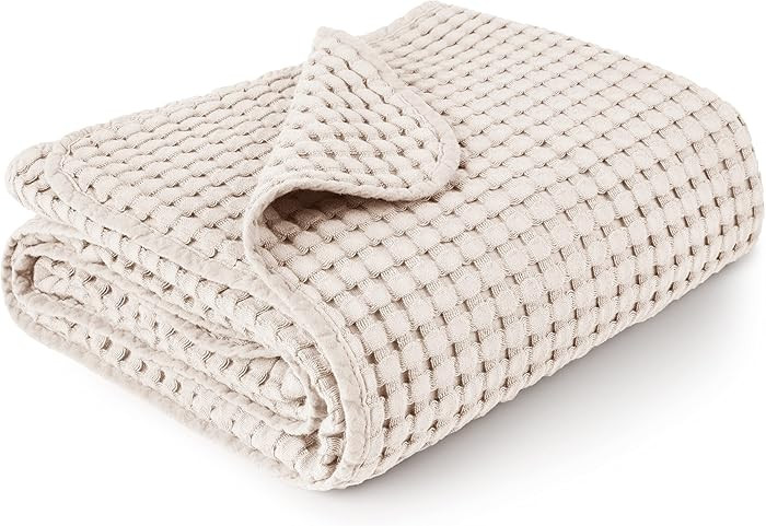 Konssy Waffle Baby Blanket Nursery Swaddle Blanket Toddler Throw Oat
        Soft, Cozy, Ideal fo... | Amazon (US)