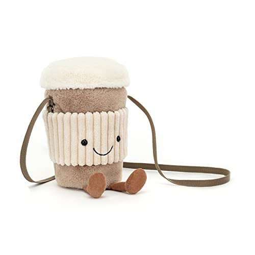Jellycat Amuseables Coffee-To-Go Plush Bag, 8 inches - Crossbody and Shoulder Purse - Fun and Unique Handbag | Amazon (US)
