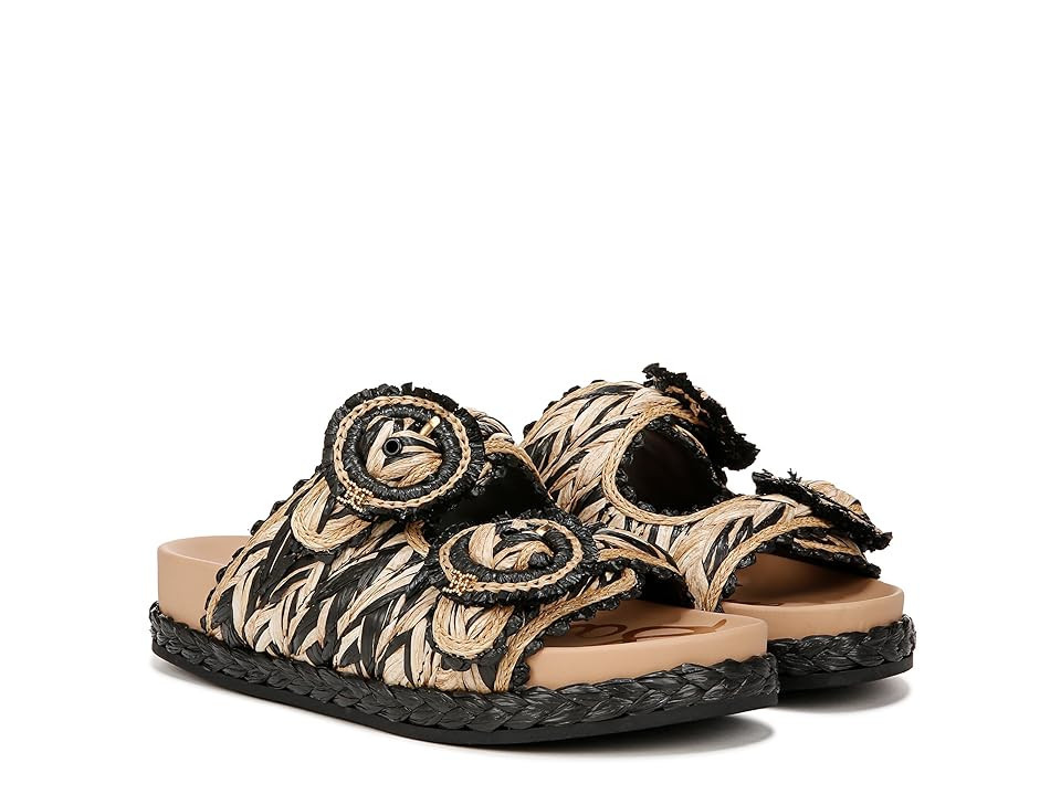 Sam Edelman Reina Women's Dress Flat Shoes Black/Natural : 8.5 M, Textile | Zappos