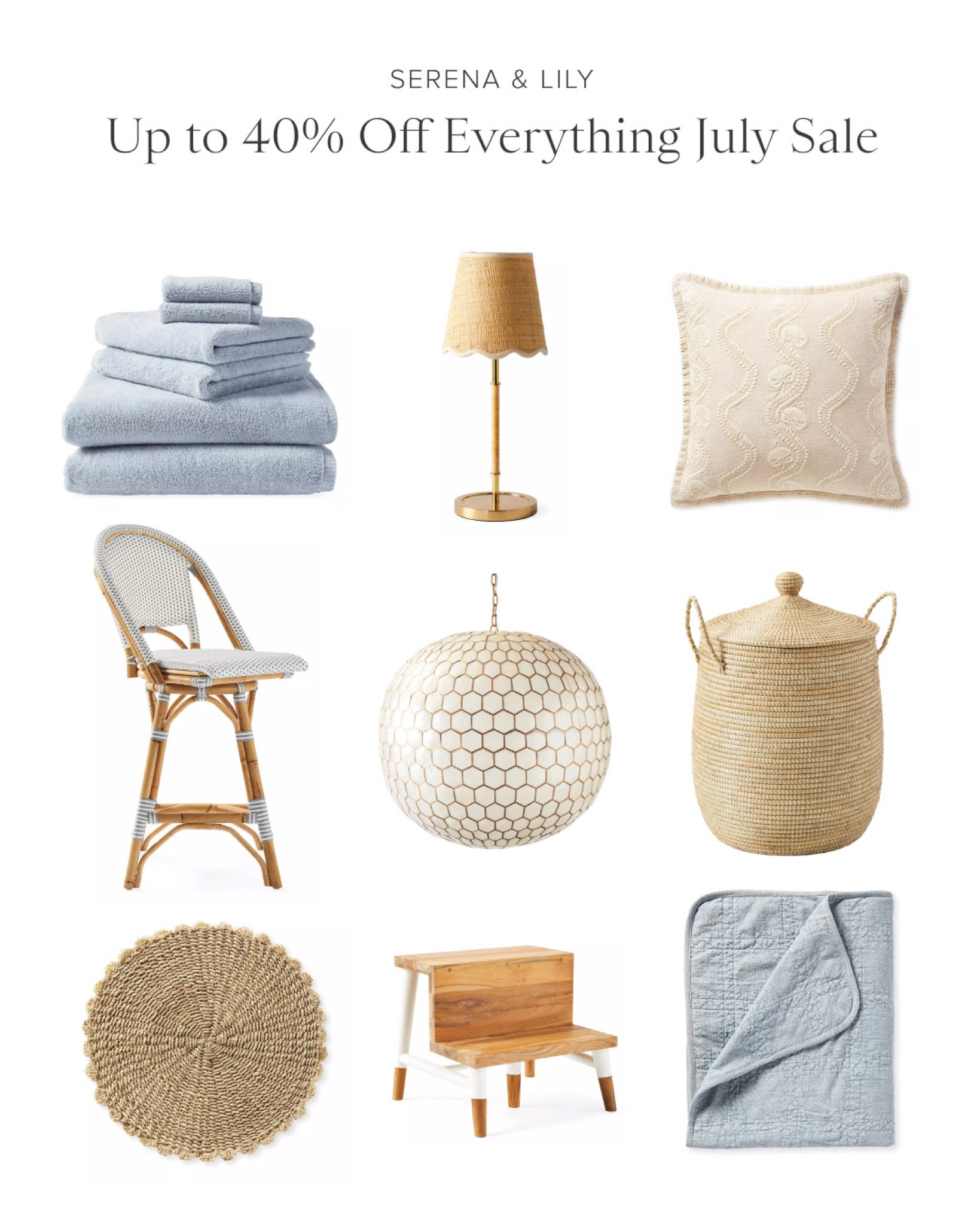 40% off Serena & Lily!! 

#LTKhome #LTKSeasonal