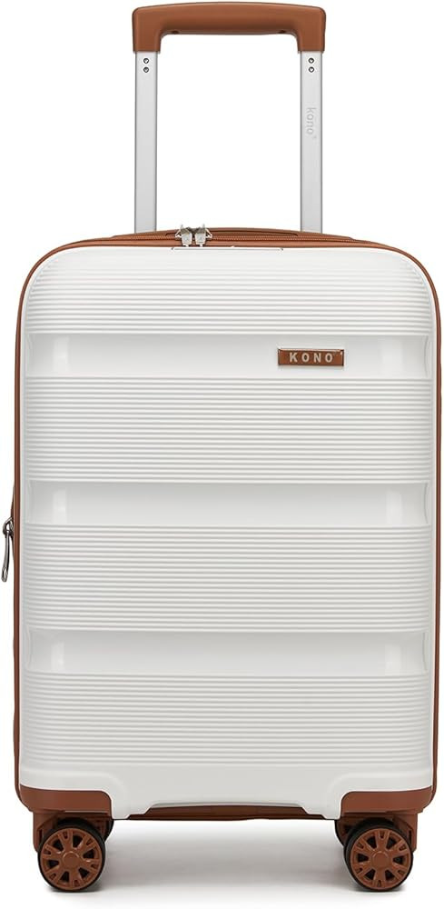 Kono Carry On Luggage 20 Inch Expandable 22x14x9 Airline Approved Hard Shell Travel Trolley 4 Spi... | Amazon (US)