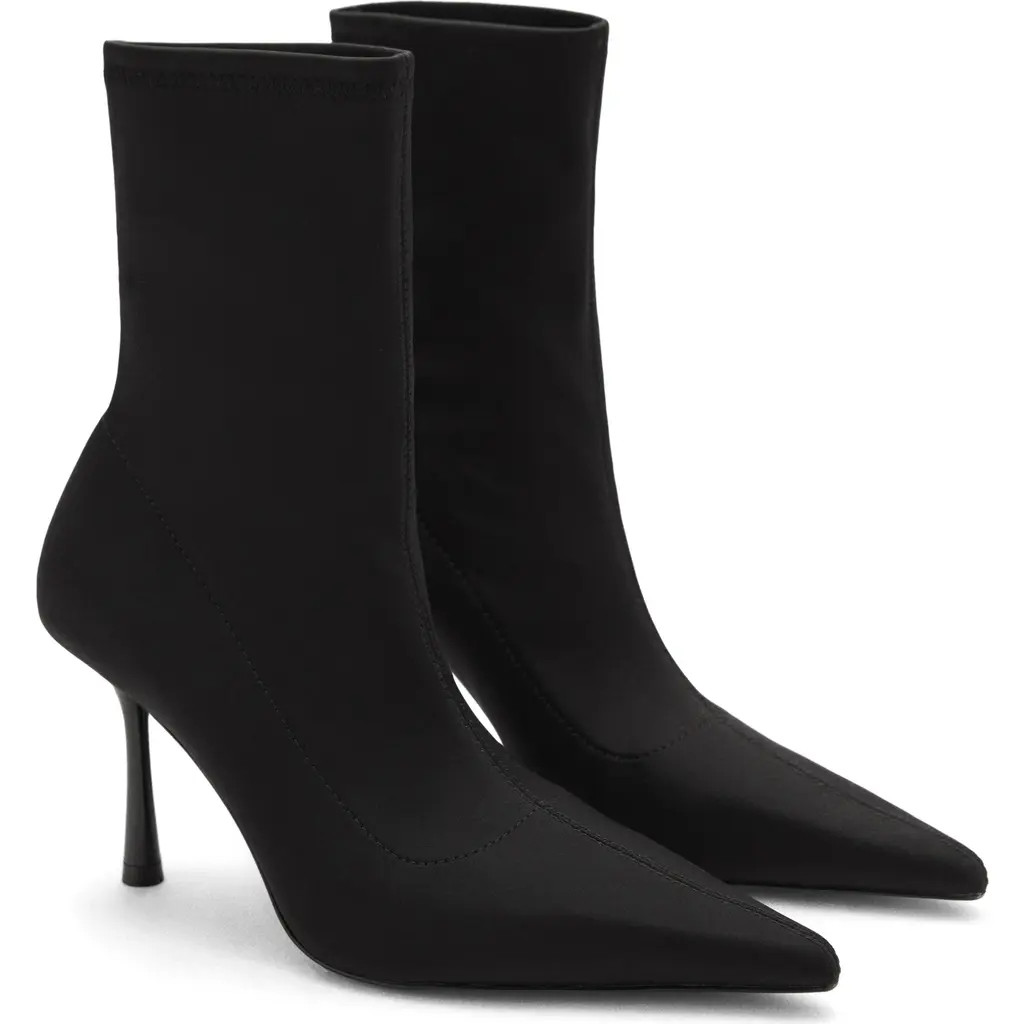 MANGO Pointed Toe Bootie in Black at Nordstrom, Size 9.5Us | Nordstrom