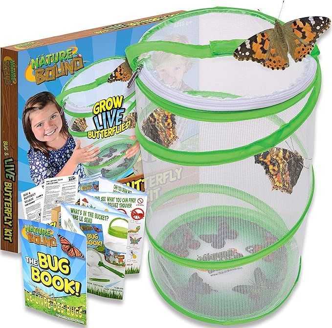 Nature Bound Butterfly Growing Kit - Live Caterpillar to Butterfly Project for Kids - Includes Vo... | Amazon (US)