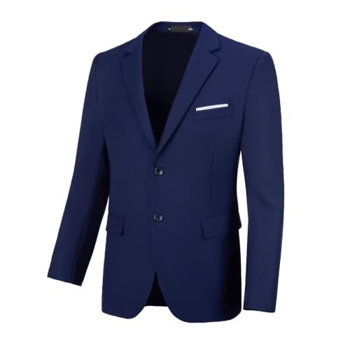 SISAVE Blazer for Men Navy Blue Suit Jacket Slim Fit Tuxedo Jackets 5XL | Amazon (US)