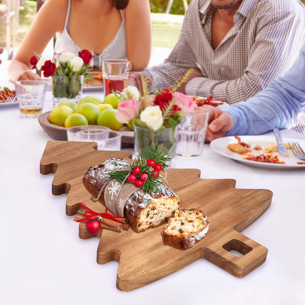 Unique Christmas Tree Charcuterie Boards Gifts Decor Acacia Wood Cutting Boards Christmas Tree Ve... | Amazon (US)