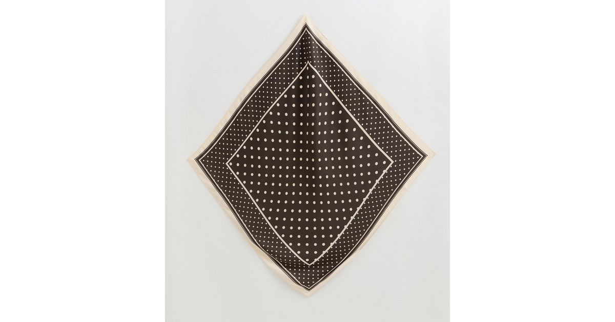 Brown Spot Print Satin Neck Scarf New Look | New Look (UK)