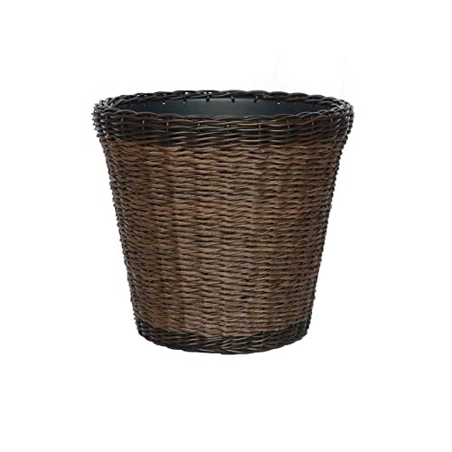Infinita 7009037 15 in. x 17 in. Dia. PP Plastic Woven Wicker Planter44; Brown | Amazon (US)