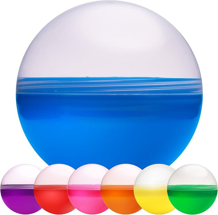 Big Claw Machine Capsules - Translucent Plastic Sphere Large Party Favor Containers Round 7 pcs 7... | Amazon (US)