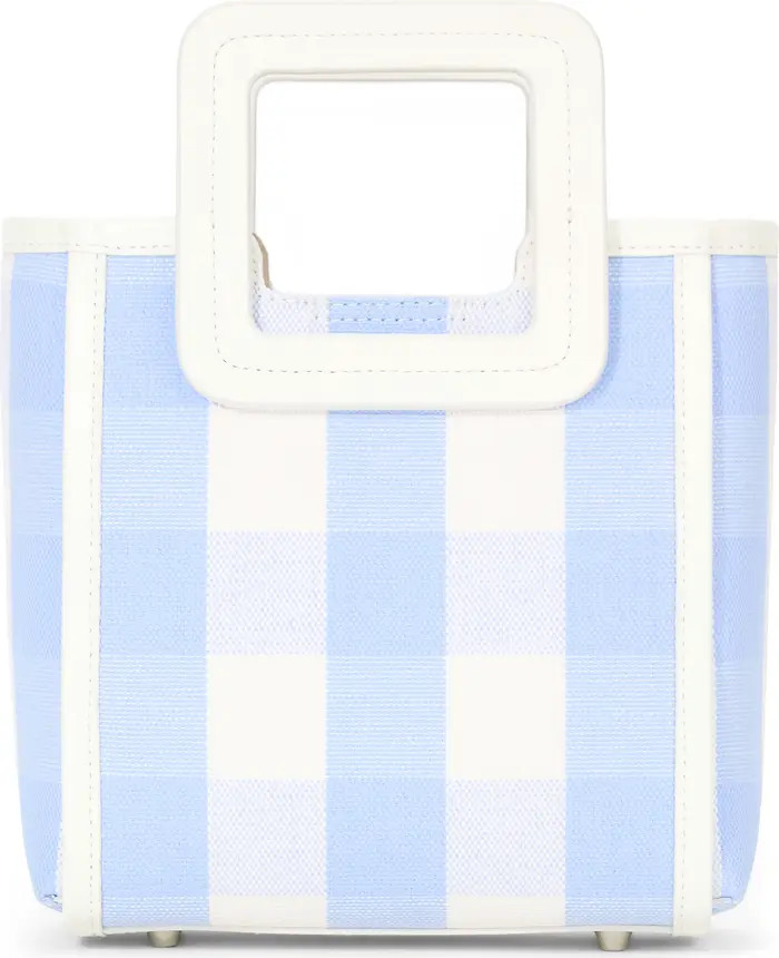 STAUD Mini Shirley Gingham Canvas Satchel | Nordstrom | Nordstrom