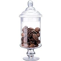 Diamond Star Apothecary Glass Candy Jar with Lids, Large Candy Buffet Display Elegant Storage Jar... | Amazon (US)