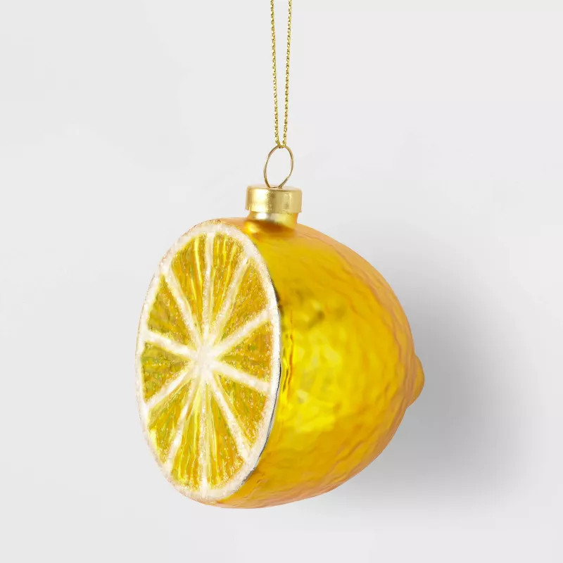 4" Glass Lemon Christmas Tree Ornament - Wondershop™ | Target