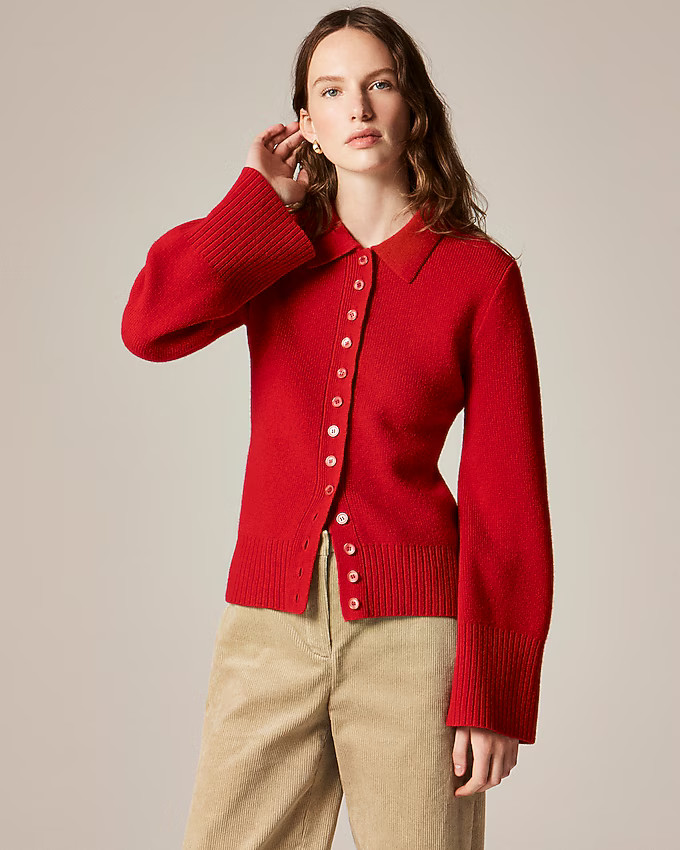 Milano-stitch cinched-waist cardigan | J. Crew US