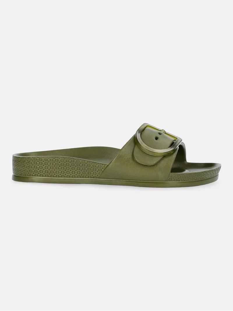 Time and Tru Women's One Buckle EVA Sandals | Walmart (US)