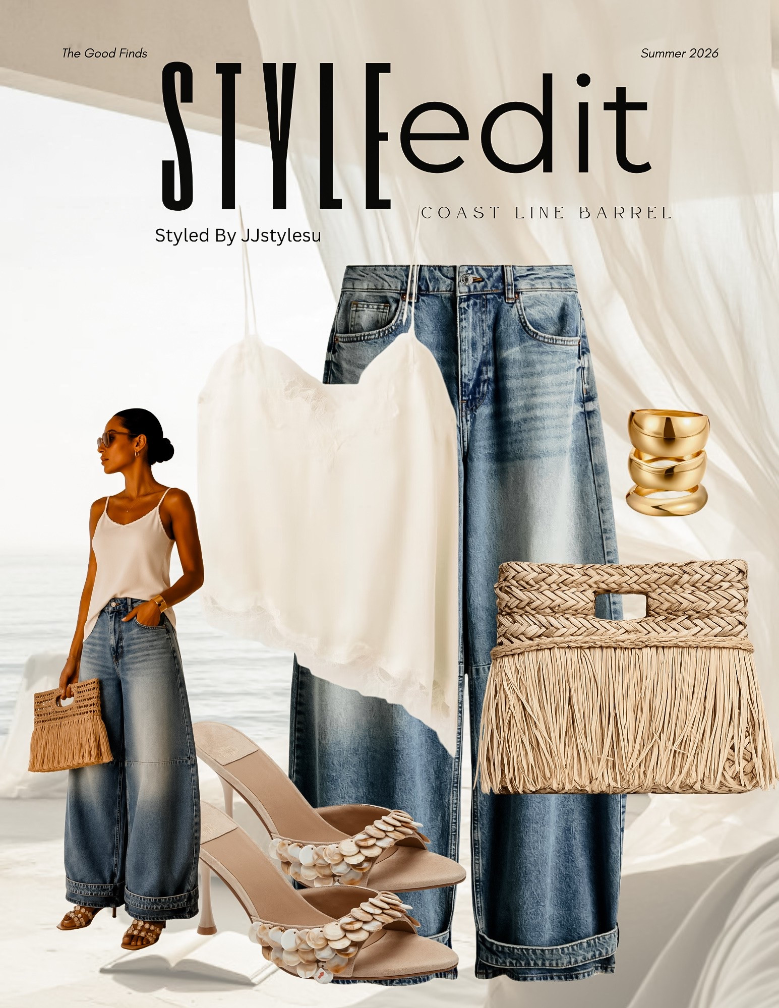 Barrel jeans, but make them coastal 🤍
Barrel jeans paired with soft neutrals, raffia textures, and shell details for a coastal-inspired look that feels effortless. 



#LTKStyleTip #LTKFashion #BarrelJeans #CoastalChic #QuietLuxuryStyle #SummerWardrobe #ResortStyle #NeutralAesthetic #CapsuleWardrobe #ElevatedBasics #FashionEditorStyle #DenimOutfit #VacationOutfit #SummerFashion #StyleInspo #summertrends

#LTKOver40 #LTKMidsize #LTKmomlife