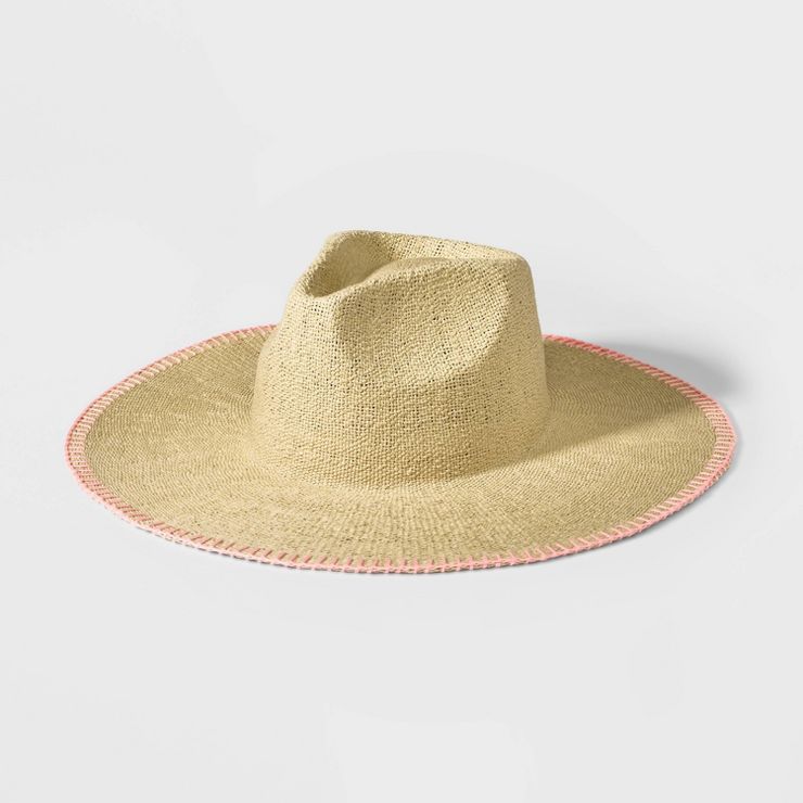 Women's Wide Brim Straw Hat - Universal Thread™ Tan | Target