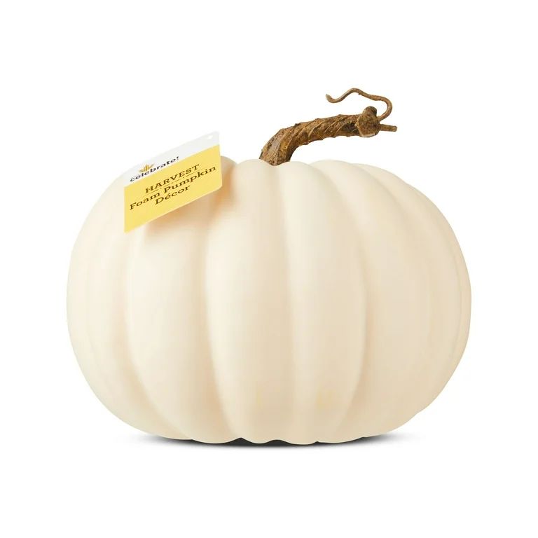 Harvest Cream Foam Pumpkin, by Way To Celebrate - Walmart.com | Walmart (US)