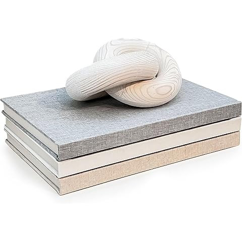 Decorative Book Set | Set of 3 Real Linen Covered Book Set | Extra Large Books | Coffee Table Dec... | Amazon (US)