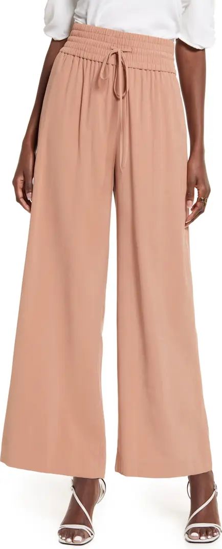 Open Edit Drawstring Wide Leg Pants | Nordstrom | Nordstrom