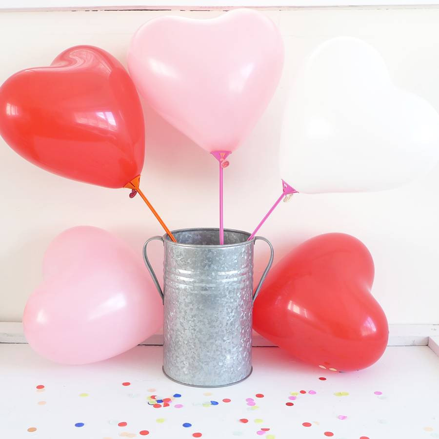 Lilac Coast Pack Of Ten Heart Balloons | Notonthehighstreet.com US