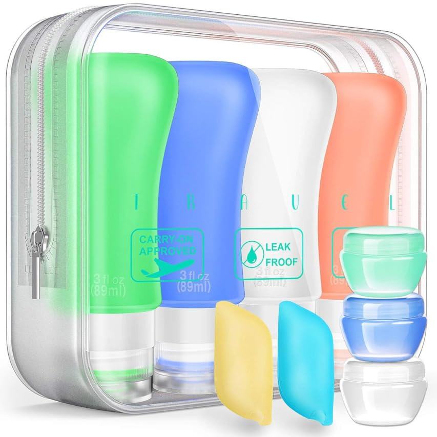 4 Pack Travel Bottles, TSA Approved Containers, 3oz Leak Proof Travel Accessories Toiletries,Travel  | Amazon (US)