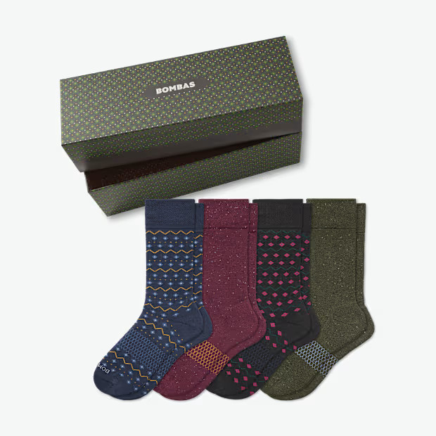 Men's Dress Calf Sock 4-Pack Gift Box | Bombas