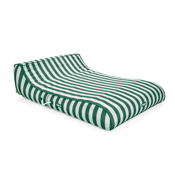 Double Fabric Lounger Green Stripe | FUNBOY